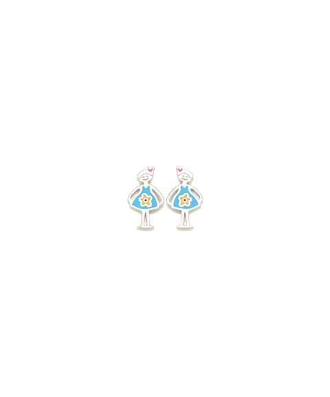 Agatha Ruiz de la Prada Agathitas Traje Azul Joia Brincos Menina 005AGT