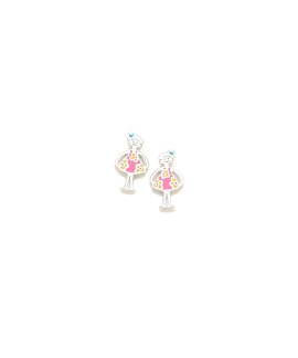Agatha Ruiz de la Prada Agathitas Traje Rosa Joia Brincos Menina 007AGT