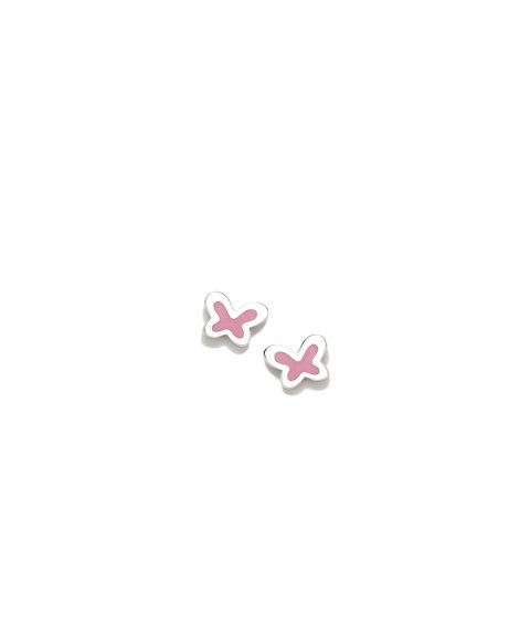 Agatha Ruiz de la Prada Mini Charms Rosca Borboleta Rosa Joia Brincos Menina 025MCH