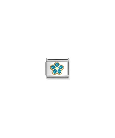 Nomination Composable Classic Flower Turquoise Glitter Link 030220 16 Nomination Composable Classic Flower Turquoise Glitter Link 030220 16