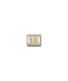 Nomination Composable Classic Glitter Number 18 Link 030224 01