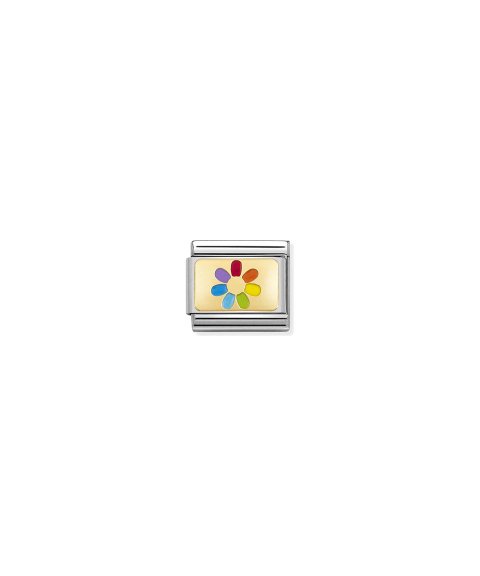 Nomination Composable Classic Rainbow Flower Acessório de Joia Link 030263 20 Nomination Composable Classic Rainbow Flower Acessório de Joia Link 030263 20