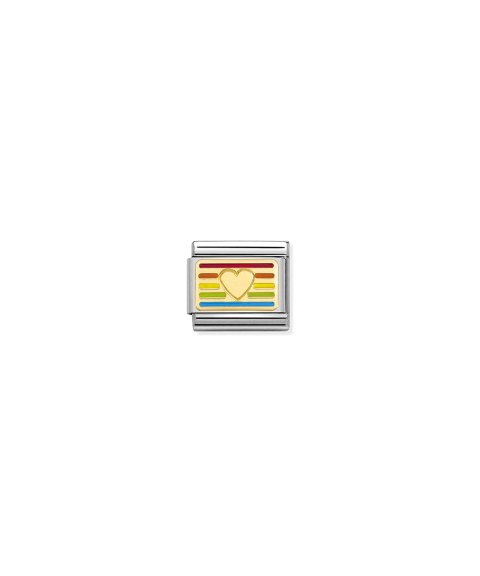 Nomination Composable Classic Rainbow Heart Flag Acessório de Joia Link 030263 24 Nomination Composable Classic Rainbow Heart Flag Acessório de Joia Link 030263 24