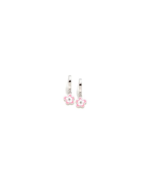 Agatha Ruiz de la Prada Diversiones Flor Rosa CZ Joia Brincos Menina 034DIV