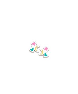 Agatha Ruiz de la Prada Mini Charms Rosca Trio Joia Brincos Menina 035MCH