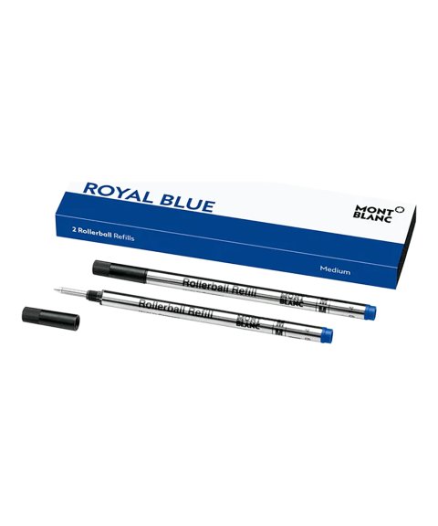 Montblanc Royal Blue M Recargas Caneta 2 Recargas de Rollerball 128233