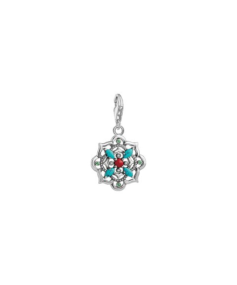 Thomas Sabo Ethnic Lotus Flower Joia Charm Mulher 1465-334-7