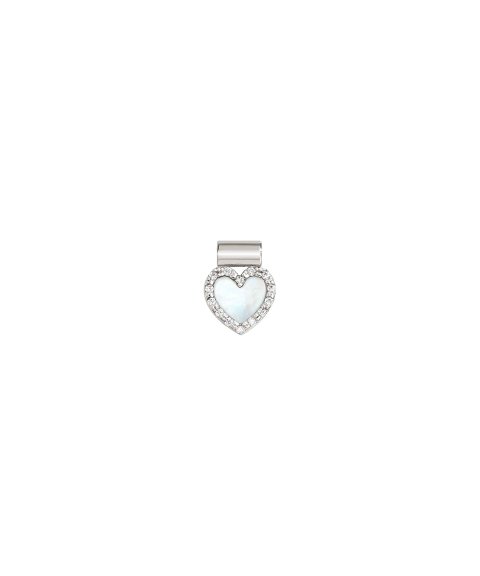 Nomination Seimia Heart White Mother of Pearl Pendente Pulseira Pendente Colar Mulher 148826/013