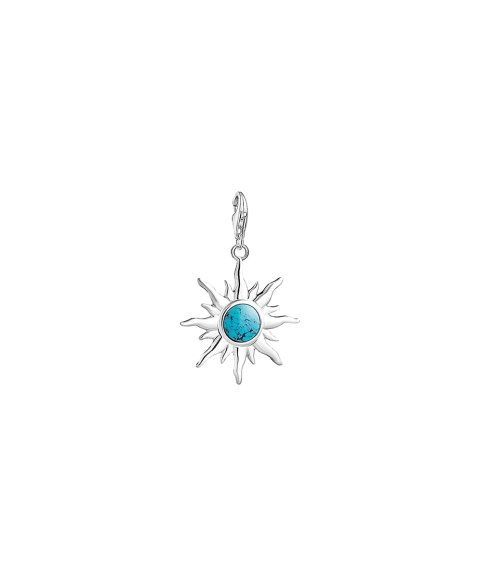 Thomas Sabo Sun With Turquoise Stone Joia Charm Mulher 1535-404-17 Thomas Sabo Sun With Turquoise Stone Joia Charm Mulher 1535-404-17