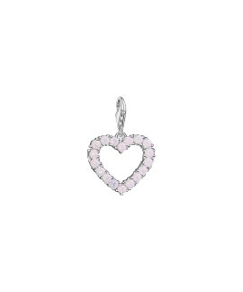 Thomas Sabo Heart With Hot Pink Stones Joia Charm Mulher 1573-699-9