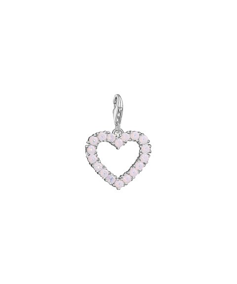 Thomas Sabo Heart With Hot Pink Stones Joia Charm Mulher 1573-699-9 Thomas Sabo Heart With Hot Pink Stones Joia Charm Mulher 1573-699-9