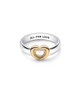 Pandora Radiant Sliding Heart Joia Anel Mulher 162504C00