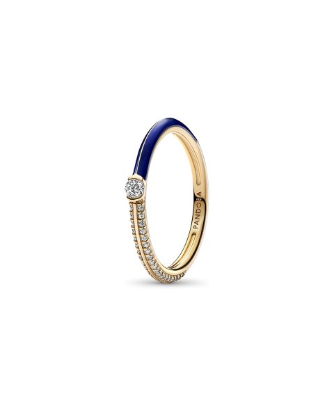 Pandora ME Pavé and Blue Dual Joia Anel Mulher 162528C01