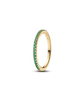Pandora Sparkling Green Half-Eternity Joia Anel Mulher 162999C03