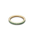 Pandora Sparkling Green Half-Eternity Joia Anel Mulher 162999C03