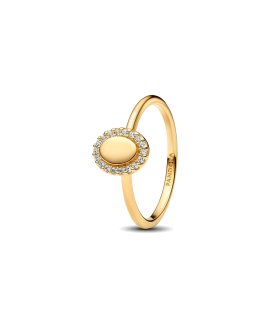 Pandora Engravable Oval Halo Joia Anel Mulher 163800C01