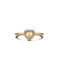 Pandora Engravable Heart Halo Joia Anel Mulher 163801C01