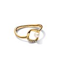 Pandora Essence Organically Shaped Pavé Circle Joia Anel Mulher 163831C01