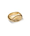 Pandora Essence Stone-Set Oval Domed Signet Joia Anel Mulher 164671C01