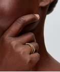 Pandora Crossover Beads and Pavé Double Band Joia Anel Mulher 164827C01