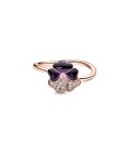 Pandora Rose Deep Purple Pansy Flower Joia Anel Mulher 180764C01