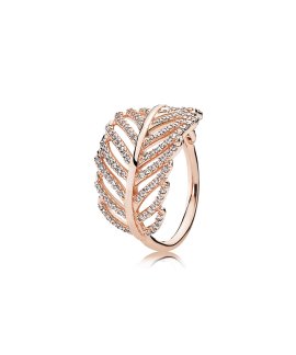 Pandora Rose Shimmering Feather Joia Anel Mulher 180886CZ