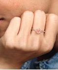 Pandora Rose Pink Sparkling Crown Solitaire Joia Anel Mulher 188289C01