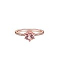 Pandora Rose Pink Sparkling Crown Solitaire Joia Anel Mulher 188289C01