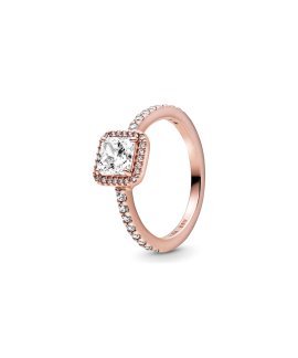 Pandora Rose Square Sparkle Halo Joia Anel Mulher 188862C01