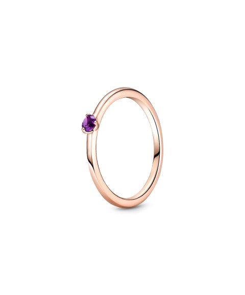 Pandora Rose Purple Solitaire Joia Anel Mulher 189259C06