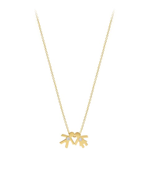 Pereirinha Meu Tesouro - Menino e Menina Joia Colar Ouro 18K e Diamantes Mulher 18KPEOCL118092627OA Pereirinha Meu Tesouro - Menino e Menina Joia Colar Ouro 18K e Diamantes Mulher 18KPEOCL118092627OA