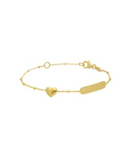 Pereirinha Coração Joia Pulseira Ouro 18K Menina 18K_BB0009552