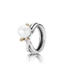 Pandora Diamond and Pearl Joia Anel Mulher 190158D