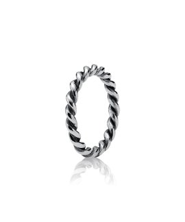 Pandora Twisted Stacking Joia Anel Mulher 190602