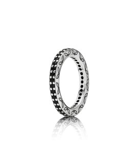 Pandora Black Zirconia Joia Anel Mulher 190618NCK