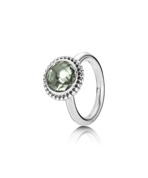 Pandora Green Amethyst Stacking Joia Anel Mulher 190620GAM