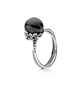 Pandora Grand Black Spinel Joia Anel Mulher 190848SPB