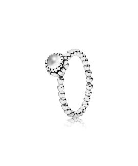 Pandora April Birthstone Joia Anel Mulher 190854BK