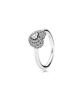 Pandora Pavé Heart Joia Anel Mulher 190877CZ