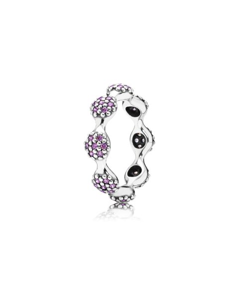 Pandora Eight Pod Purple Pavé Joia Anel Mulher 190889CFP