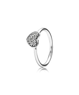 Pandora Pavé Heart Joia Anel Mulher 190890CZ