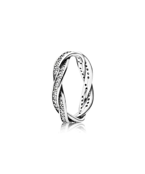 Pandora Braided Pavé Joia Anel Mulher 190892CZ
