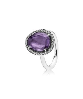 Pandora Statement Amethyst Joia Anel Mulher 190893AM