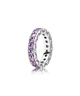 Pandora Purple Eternity Joia Anel Aliança Mulher 190894CFP