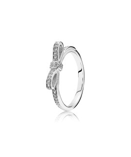 Pandora Valentine´s Sparkling Bow Joia Anel Mulher 190906CZ