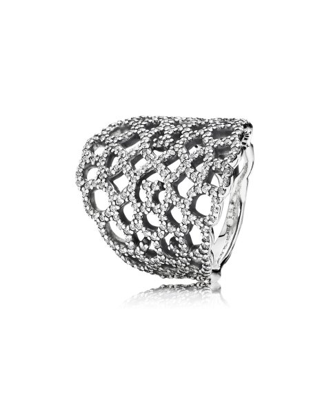 Pandora Statement Lace Joia Anel Mulher 190907CZ Pandora Statement Lace Joia Anel Mulher 190907CZ