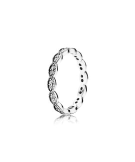 Pandora Band of Shimmering Leaves Joia Anel Mulher 190923CZ