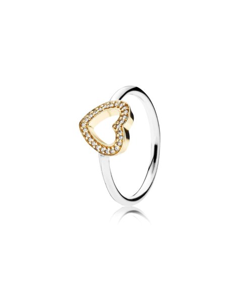 Pandora Golden Heart Anel Mulher 190925CZ Pandora Golden Heart Anel Mulher 190925CZ