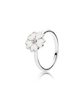 Pandora White Primrose Joia Anel Mulher 190931EN12