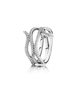 Pandora Swirling Snake Joia Anel Mulher 190954CZ